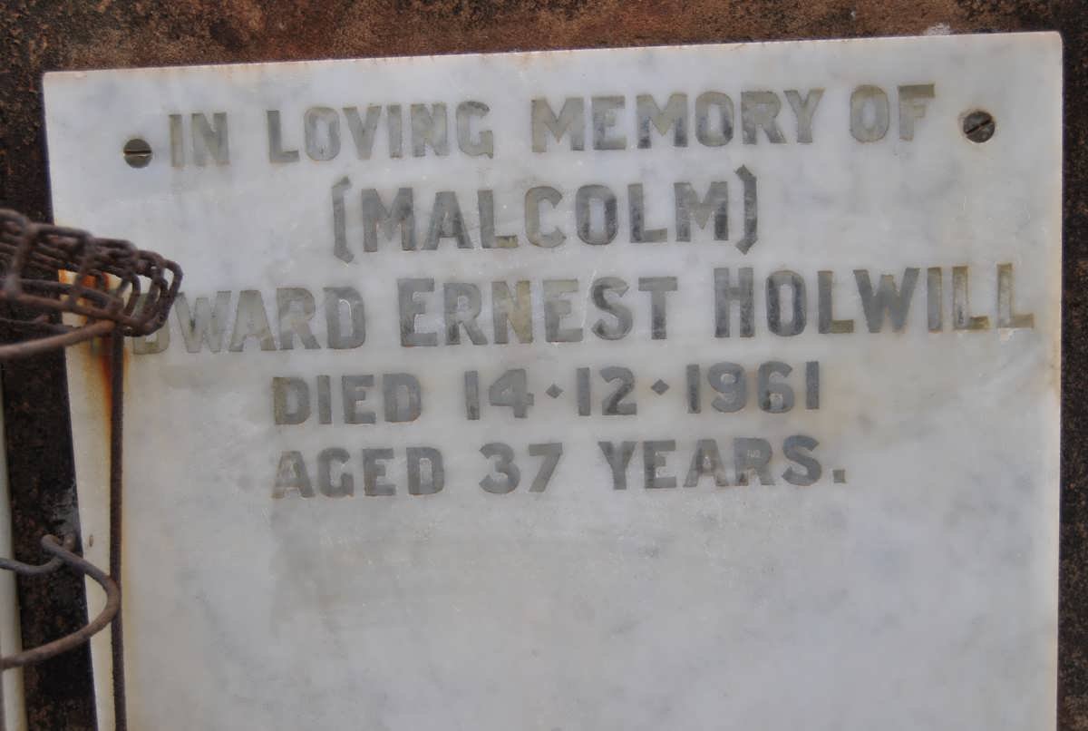 HOLWILL Edward Ernest -1961