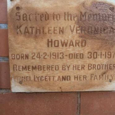 HOWARD Kathleen Veronica 1913-1977