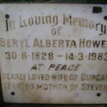 HOWES Beryl Alberta 1928-1983