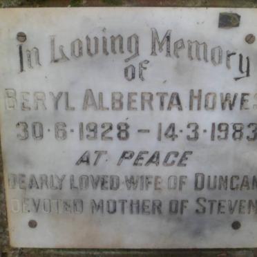 HOWE Beryl Alberta 1928-1983