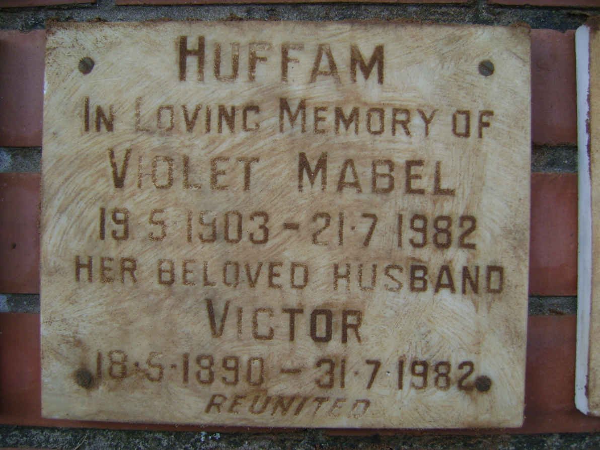 HUFFAM Victor 1890-1982 &amp; Violet Mabel 1903-1982