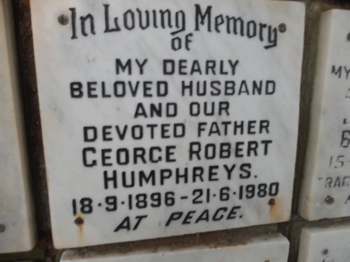HUMPHREYS George Robert 1896-1980