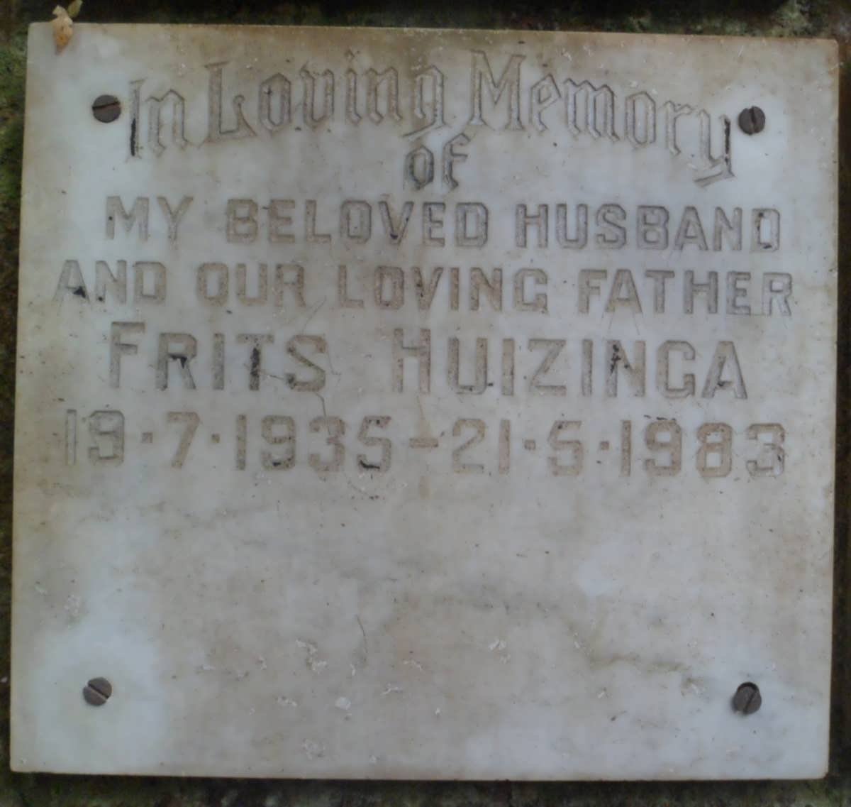 HUIZINGA Frits 1935-1983