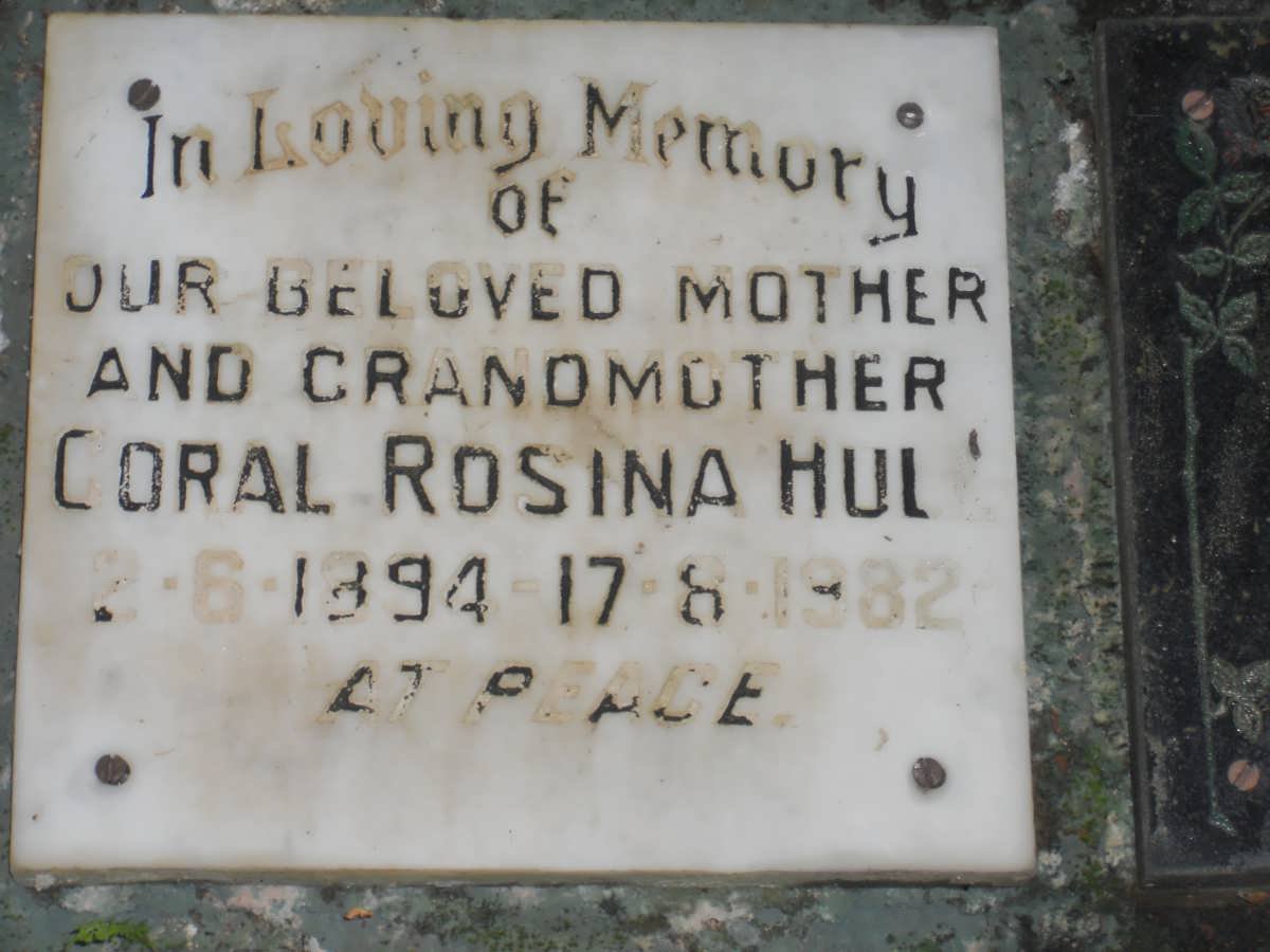 HULL Coral Rosina 1894-1982