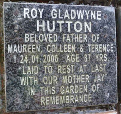 HUTTON Roy Gladwyne -2006