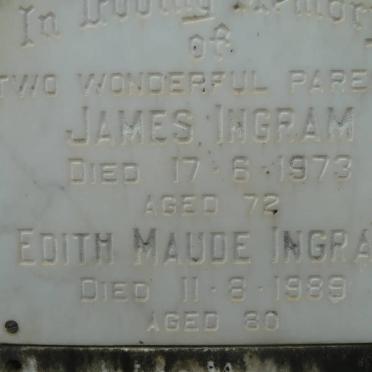 INGRAM James -1973 &amp; Edith Maude -1989