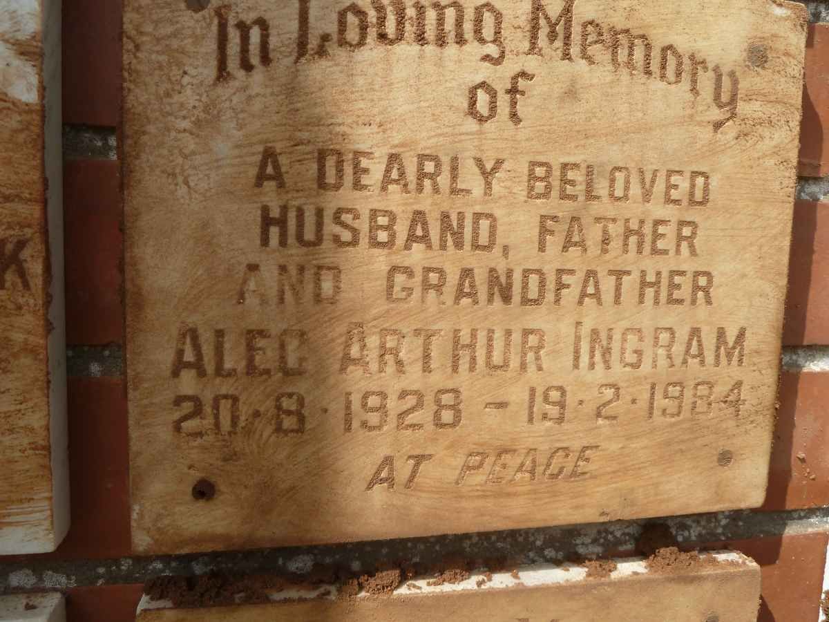 INGRAM Alec Arthur 1928-1984