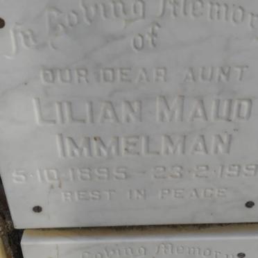 IMMELMAN Lilian Maud 1895-1990