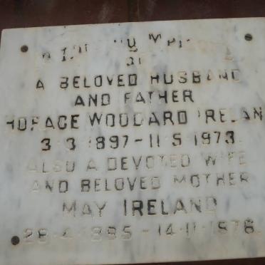 IRELAND Horace Woodard 1897-1973 &amp; May 1885-1976