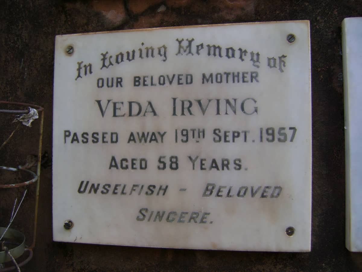IRVING Veda -1957