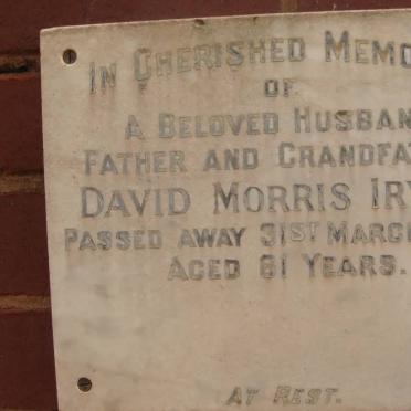 IRVING David Morris -1970