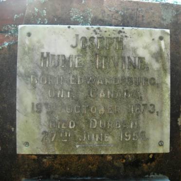 IRVINE Joseph Hume 1873-1956