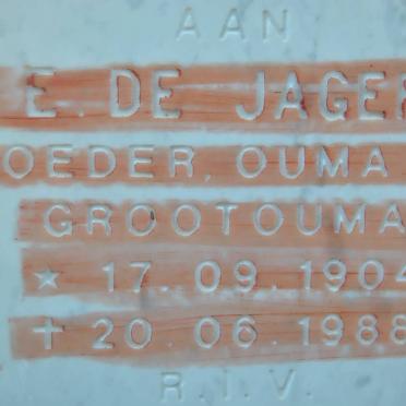 JAGER E., de 1904-1988