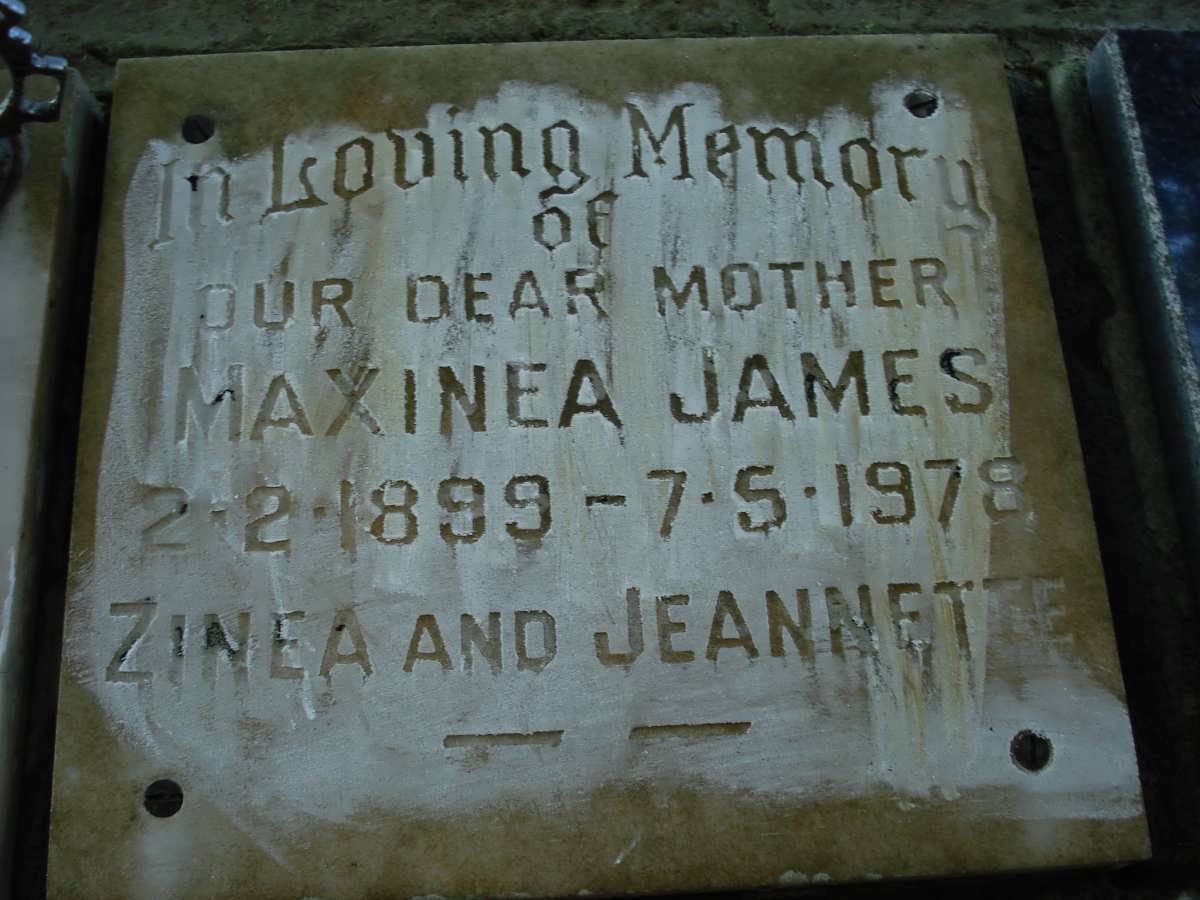 JAMES Maxinea 1899-1978