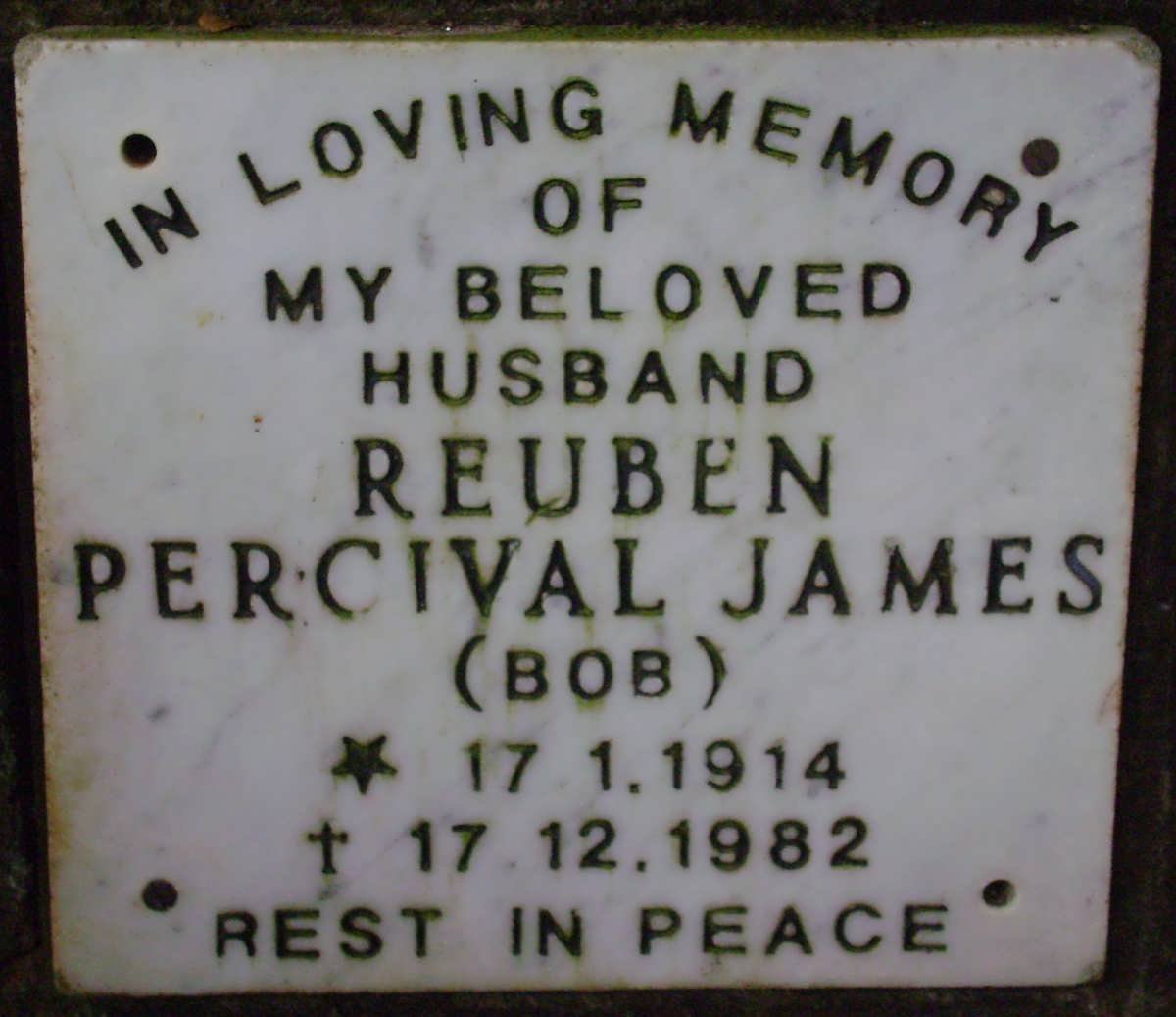 JAMES Reuben Percival 1914-1982
