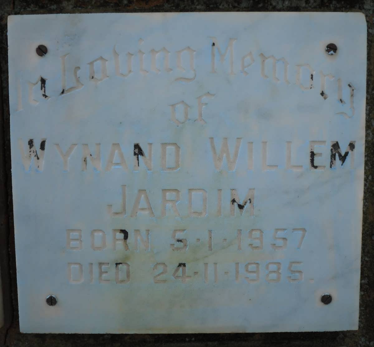 JARDIM Wynand Willem 1957-1985