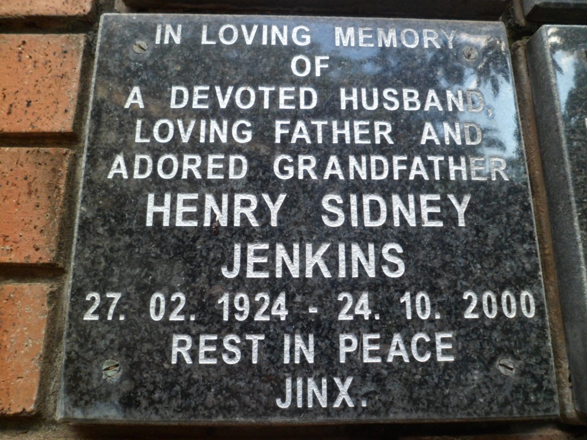 JENKINS Henry Sidney 1924-2000