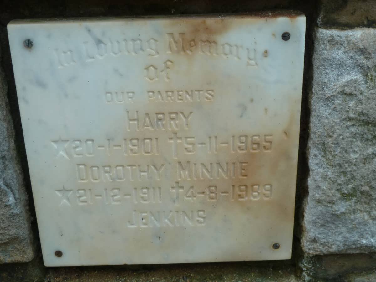 JENKINS Harry 1901-1965 &amp; Dorothy Minnie 1911-1989
