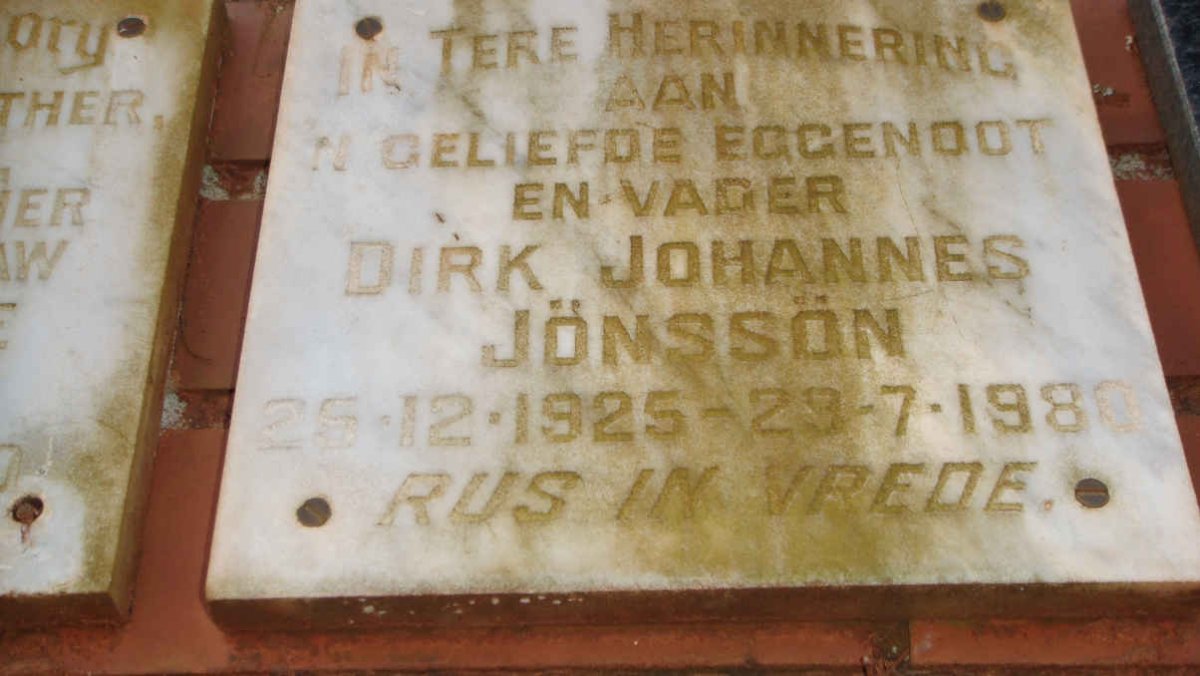 JÖNSSÖN Dirk Johannes 1925-1980