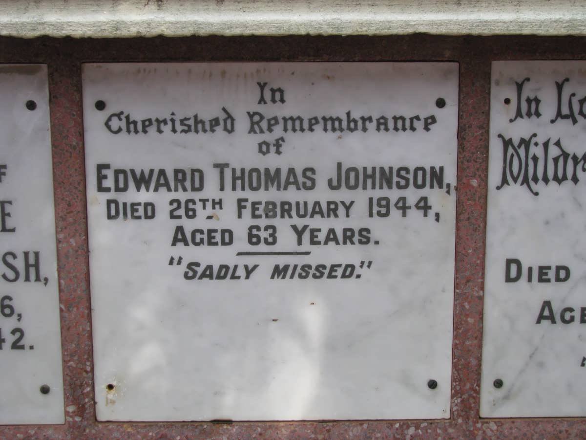 JOHNSON Edward Thomas -1944