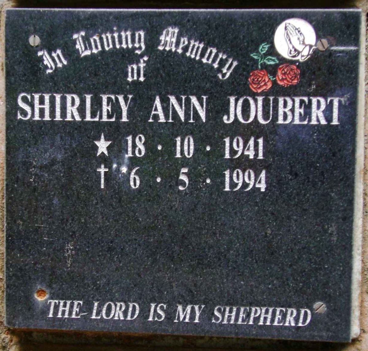 JOUBERT Shirley Ann 1941-1994