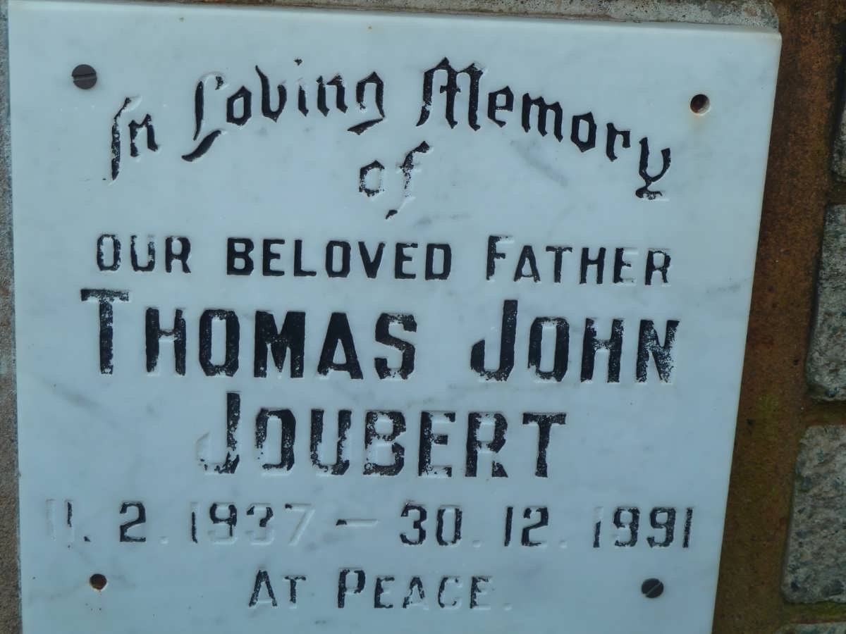 JOUBERT Thomas John 1937-1991