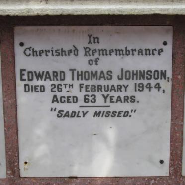 JOHNSON Edward Thomas -1944