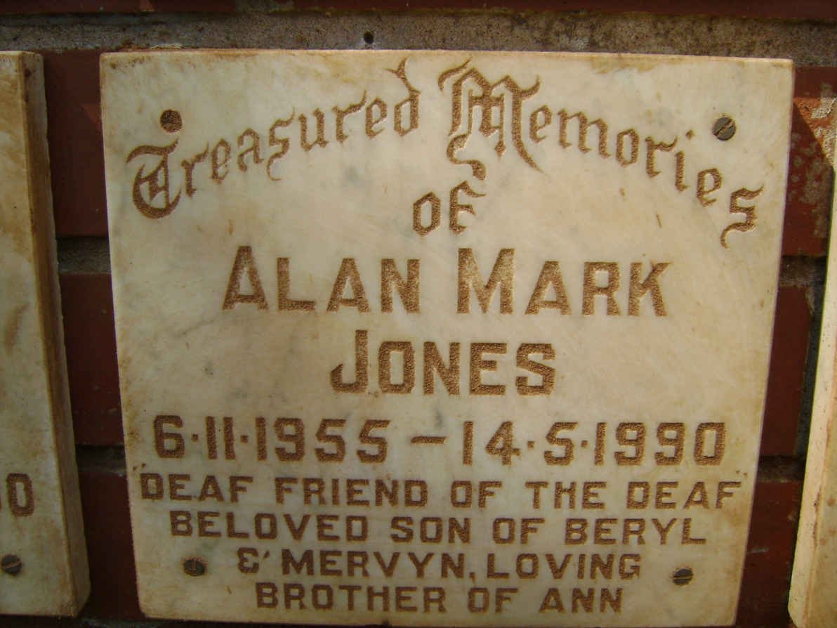 JONES Alan Mark 1955-1990