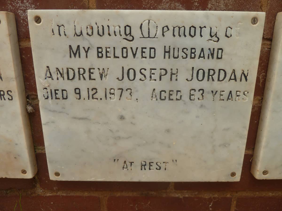 JORDAN Andrew Joseph -1973