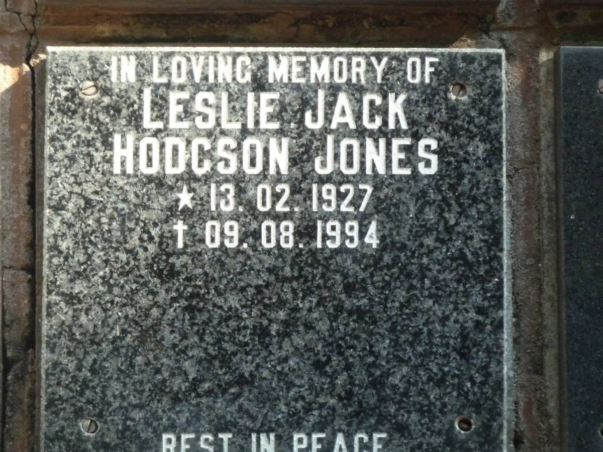 JONES Leslie Jack Hodgson 1927-1994