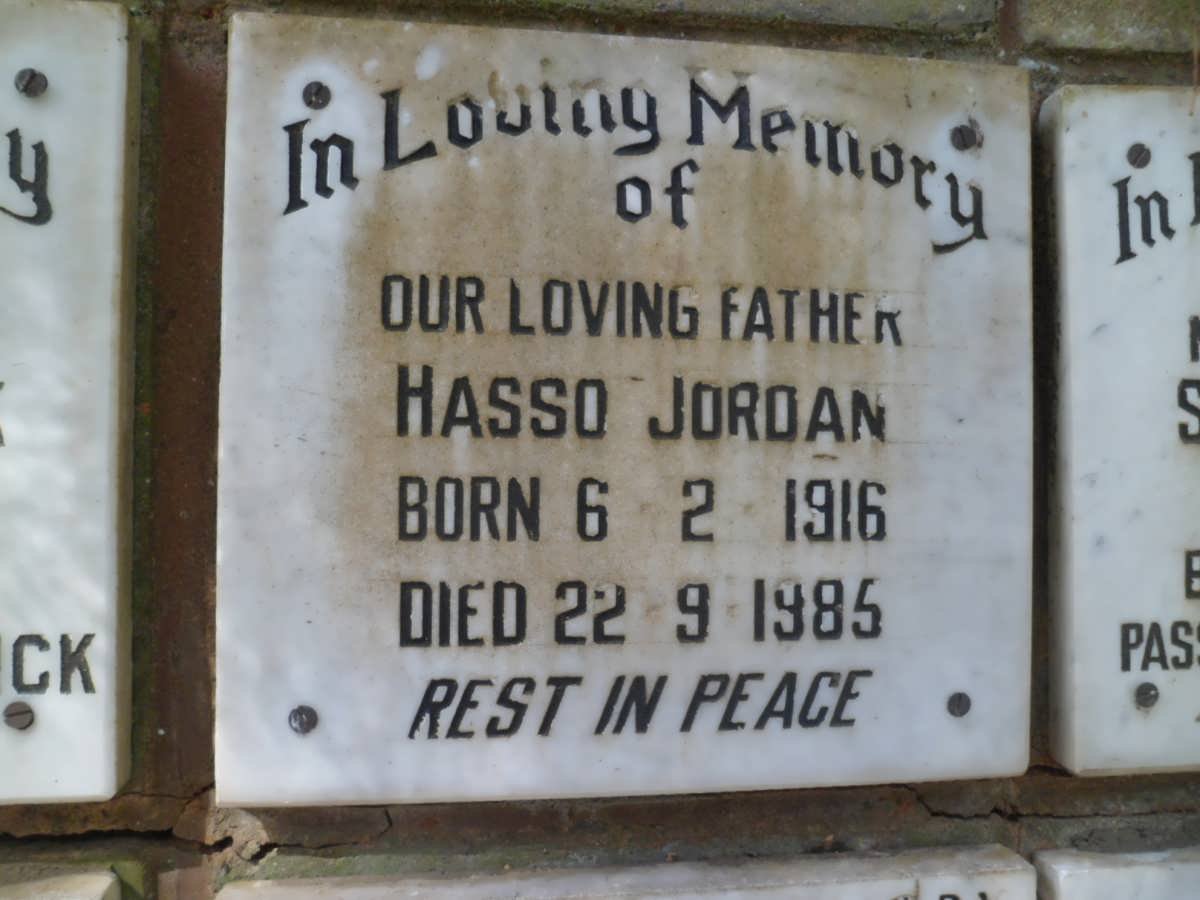 JORDAN Hasso 1916-1985