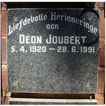JOUBERT Deon 1920-1991