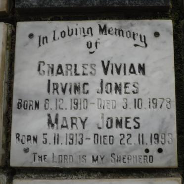 JONES Charles Vivian Irving 1910-1978 &amp; Mary 1913-1993