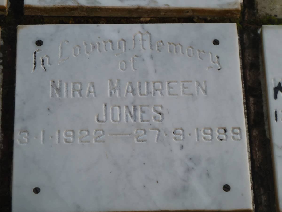 JONES Nira Maureen 1922-1989