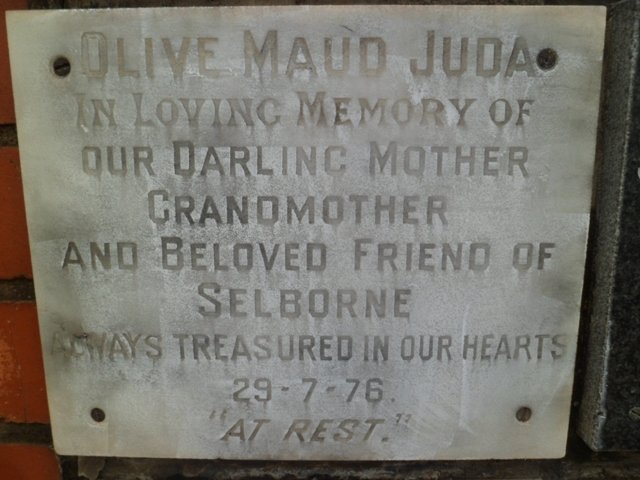JUDA Olive Maud -1976