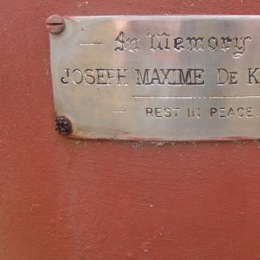 K/RUZEC  Joseph Maxime, de -1966