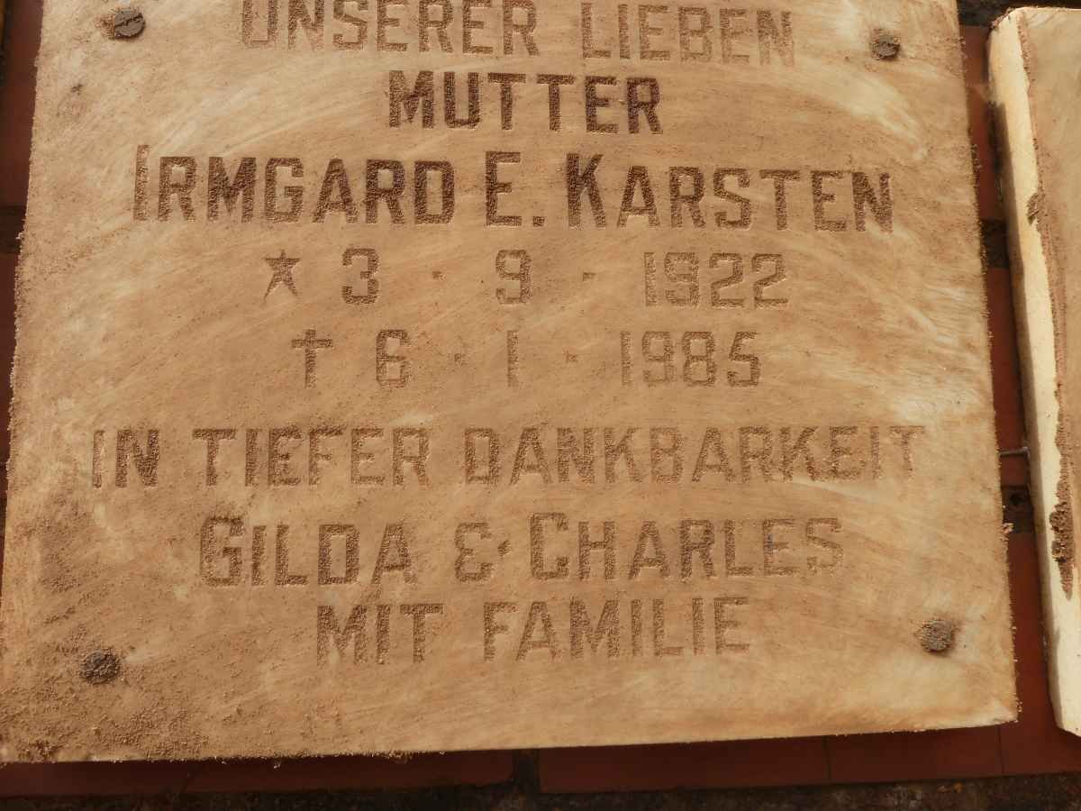 KARSTEN Irmgard E. 1922-1985