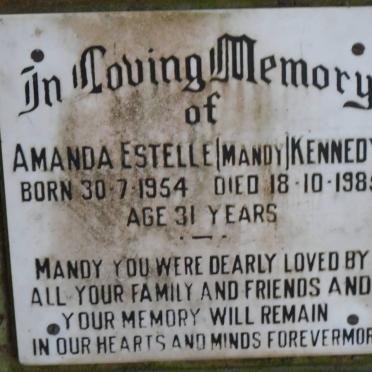 KENNEDY Amanda Estelle 1954-1985