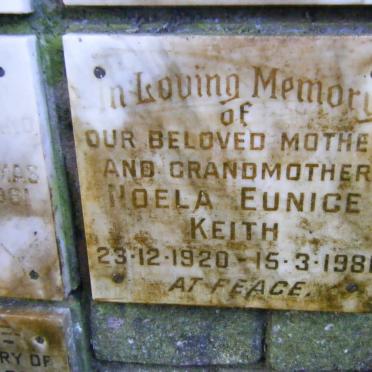 KEITH Noela Eunice 1920-1981