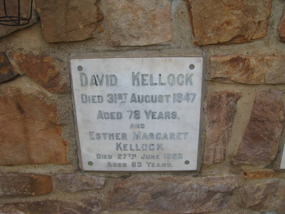 KELLOCK David -1947 &amp; Esther Margaret -1953