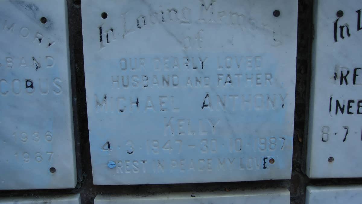 KELLY Michael Anthony 1947-1987