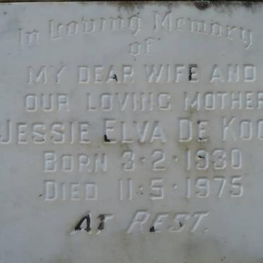 KOCK Jessie Elva, de 1930-1975