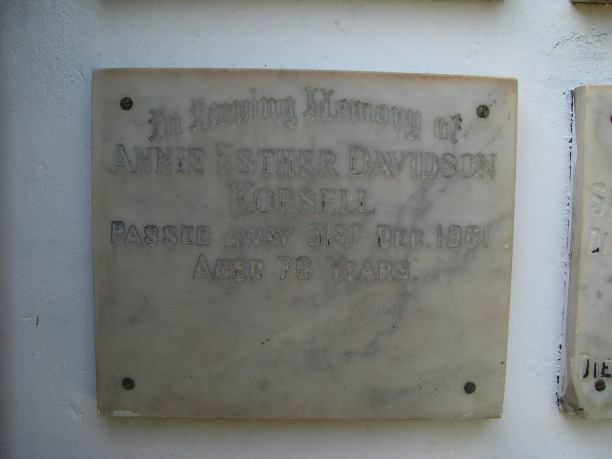 KOESELL Annie Esther Davidson -1961