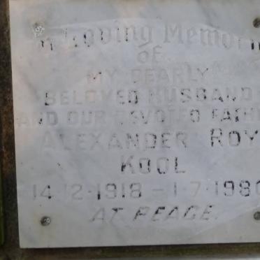 KOOL Alexander Roy 1918-1980