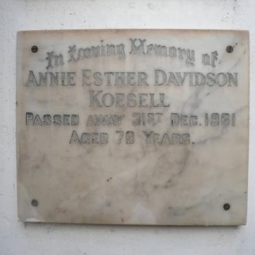 KOESELL Annie Esther Davidson -1961