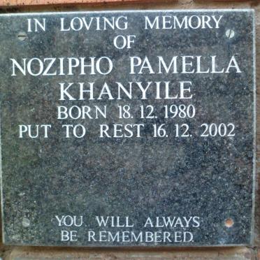 KHANYILE Nozipho Pamella 1980-2002