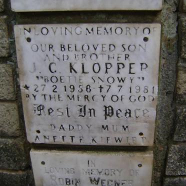 KLOPPER J.C. 1958-1981