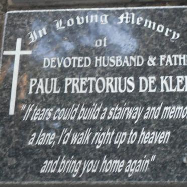 KLERK Paul Pretorius, de