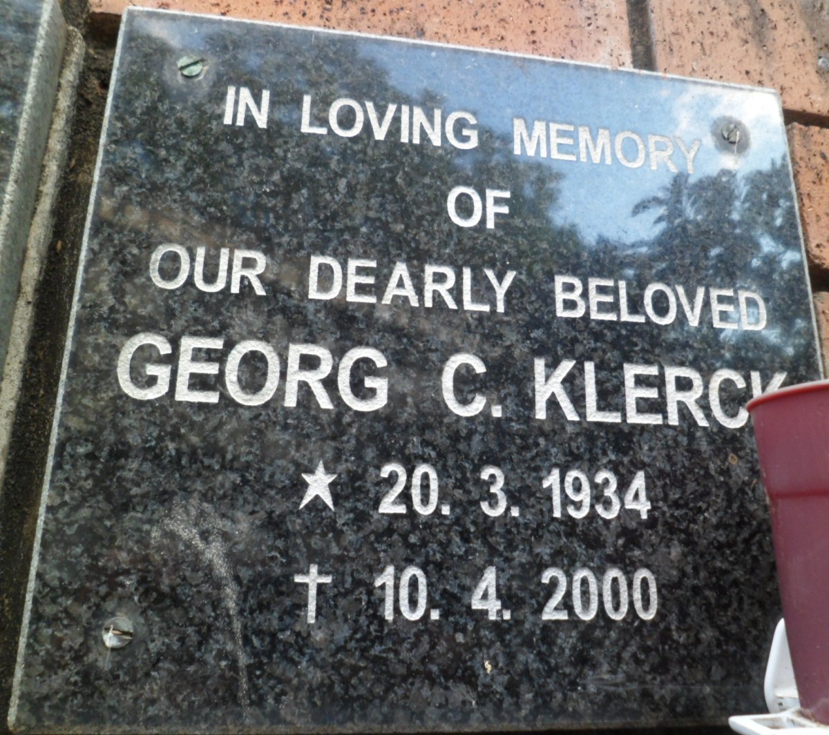 KLERCK Georg C. 1934-2000