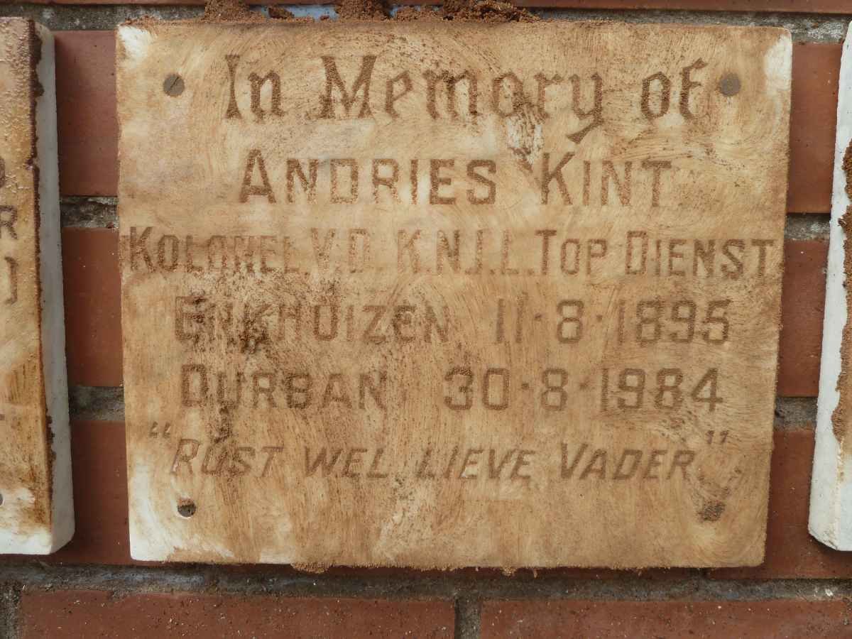 KINT Andries 1895-1984